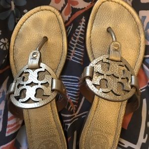Gold Tory Burch Miller Sandal